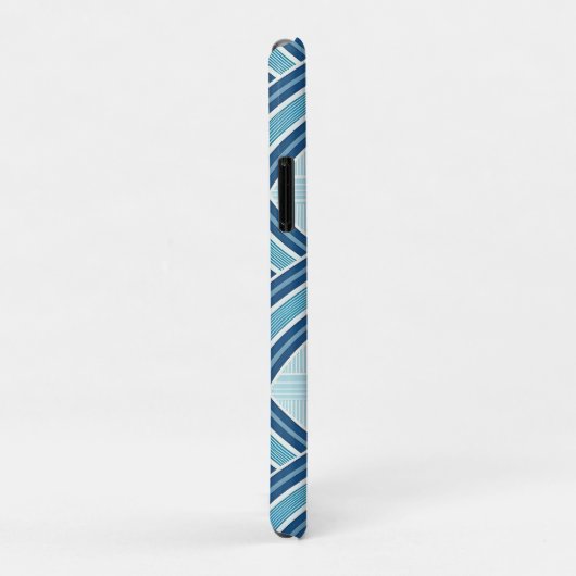 Blue Lines Pattern Case-Mate iPhone Case (Achterkant/rechts)
