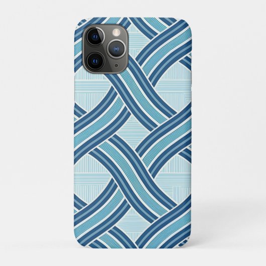 Blue Lines Pattern Case-Mate iPhone Case (Achterkant)