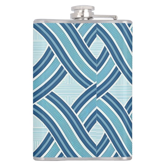 Blue Lines Pattern Heupfles (Achterkant)