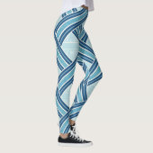 Blue Lines Pattern Leggings (Rechts)