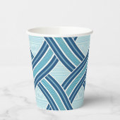 Blue Lines Pattern Papieren Bekers (Links)