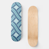Blue Lines Pattern Skateboard (Voorkant)
