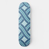 Blue Lines Pattern Skateboard (Voorkant)