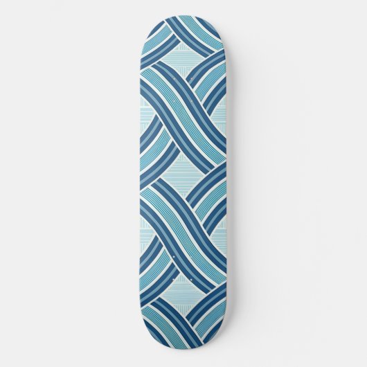 Blue Lines Pattern Skateboard (Voorkant)