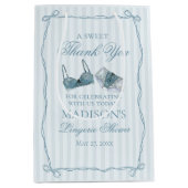 Blue Lingerie Shower Bachelorette Party Favor Medium Cadeauzakje (Voorkant)