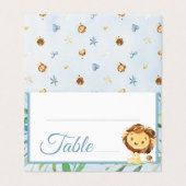 Blue Lion Boy's Baby shower Anniversaire Numéro de (Outside Unfolded)