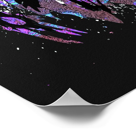 Blue Lion Head - Realistisch Poster met lionzijde  (Hoek)