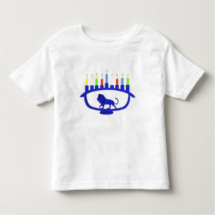 Blue Lion Menorah Kinder Shirts