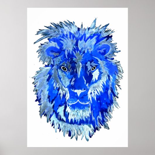 Blue Lion Spirit Poster (Voorkant)