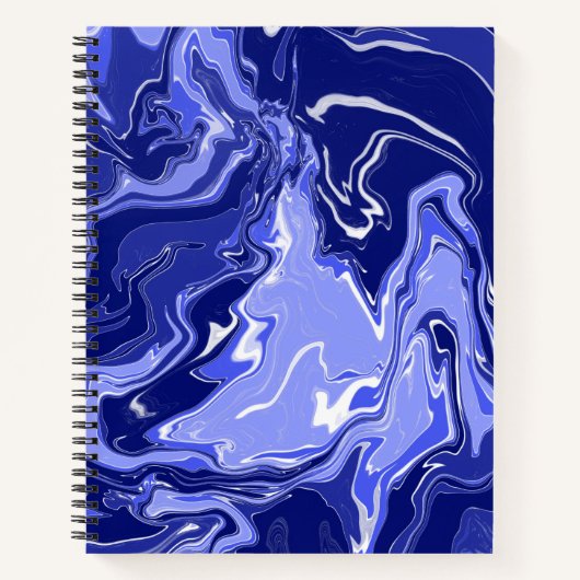 Blue Liquid Acrylic Pesting Art Journal Notitieboek (Voorkant)