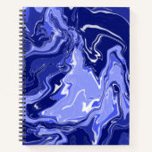 Blue Liquid Acrylique Poussage Art Journal (Devant)