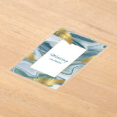 Blue Liquid Marble Wedding Invitation | Premium El (Poser)