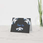 Blue Little Bat Baby shower Merci Notes (Devant)