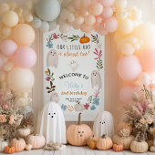 Blue Little Boo Halloween 2e verjaardag Welkom Spandoek