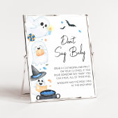 Blue Little Boo Halloween Zeg geen Baby Poster