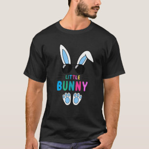 Blue Little Bunny Happy Easter Day Wearing Sunglas T-shirt