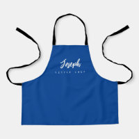 Blue Little Chef Script Naam gepersonaliseerde Kin