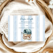 Blue Little Cowboy Modern Western Diapper Raffle Informatiekaartje