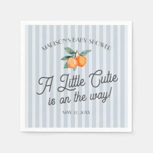 Blue Little Cutie op de weg Citrus Baby shower Servet