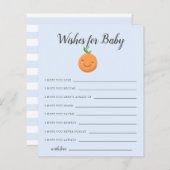 Blue Little Cutie souhaite une carte bébé (Devant / Derrière)