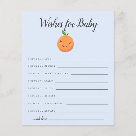 Blue Little Cutie souhaite une carte bébé (Devant)