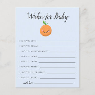 Blue Little Cutie Wishes for Baby Kaart