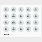 Blue Little Dumpling Boy Baby shower Ronde Sticker (Vel)