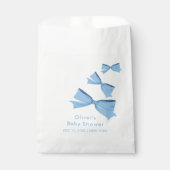 Blue Little Flying Bow Boy Baby shower Bedankzakje (Voorkant)