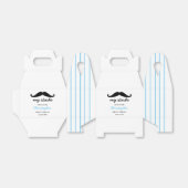 Blue Little Man Mustache Birthday Party Bedankdoosjes (Uitgevouwen)