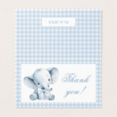 Blue Little Peanut Baby Boy Douche Merci Cartes (Outside Unfolded)