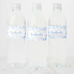 Blue Little Sweetheart Valentijn Baby shower Waterfles Etiket