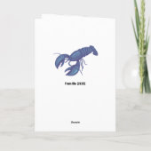 Blue Lobster Birthday Kaart (Achterkant)