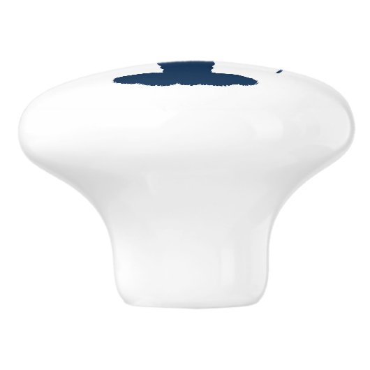 Blue Lobster Ceramic Pull knop hardware (Zijkant)