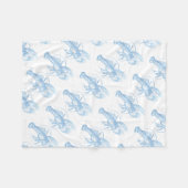 Blue Lobster Fleece Deken (Voorkant (Horizontaal))