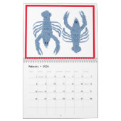 Blue Lobster French Red Calendar Kalender (Feb 2026)