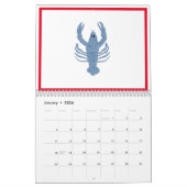 Blue Lobster French Red Calendar Kalender (Jan 2026)