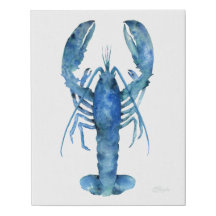 Blue Lobster Home 11x14 canvas wandkunst