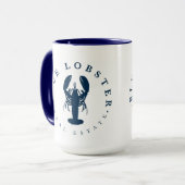 Blue Lobster Immobilier Maine 15oz Grosse Mug (Devant gauche)