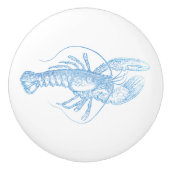 Blue Lobster Keramische Knop (Voorkant)