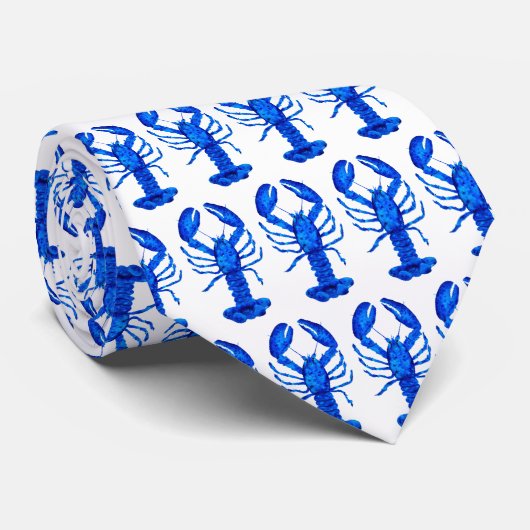 Blue Lobster Stropdas (Opgerold)