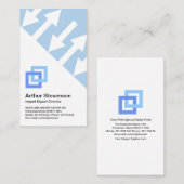 Blue Logistics Direction Arrow Import Agent Visitekaartje (Voorkant / Achterkant)