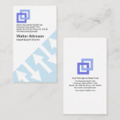 Blue Logistics Direction Arrow Import Export Visitekaartje (Voorkant / Achterkant)