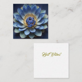 Blue Lotus Flower Spiritueel Zen Art Gepersonalise Notitiekaartje