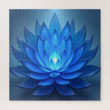 Blue Lotus Flower Spiritueel Zen Art