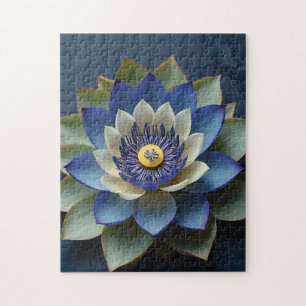 Blue Lotus Flower Spiritueel Zen Art Legpuzzel