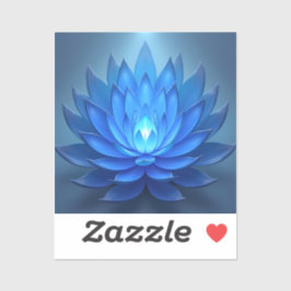 Blue Lotus Flower Spiritueel Zen Art Sticker