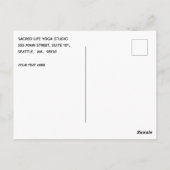 Blue Lotus Mandala Briefkaart (Achterkant)