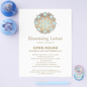 Blue Lotus Mandala Flyer (Enkel)