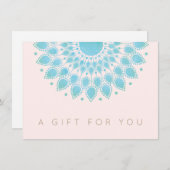 Blue Lotus Mandala Salon en Spa Gift Certificate (Voorkant / Achterkant)