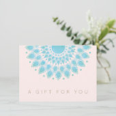 Blue Lotus Mandala Salon en Spa Gift Certificate (Staand voorkant)